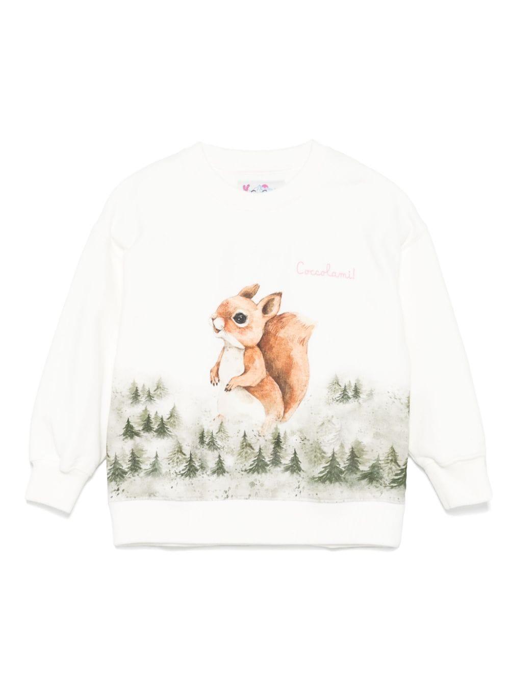 Felpa Briony per bambina MC2 Saint Barth Kids bianco con fodera in pile BRN0002 01522G MC2 ST. BARTH KIDS 