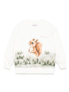 Felpa Briony per bambina MC2 Saint Barth Kids bianco con fodera in pile BRN0002 01522G MC2 ST. BARTH KIDS 