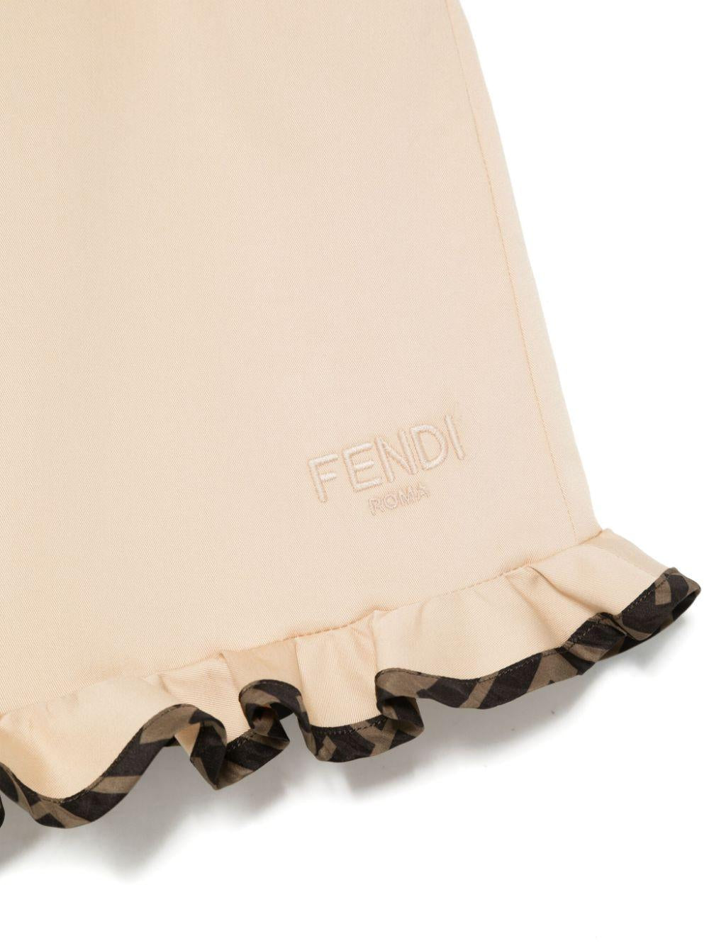 Salopette per neonata Fendi Kids beige con bordi a contrasto BFL087 ADEH F1P2P FENDI KIDS 