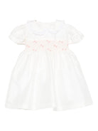 Vestito per neonata Mariella Ferrari bianco con colletto con bordo in pizzo ABA1MC 068 MARIELLA FERRARI 