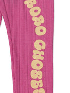 Leggings per bambina Bobo Choses fucsia con stampa logo sulla gamba B125AC074 561 BOBO CHOSES 