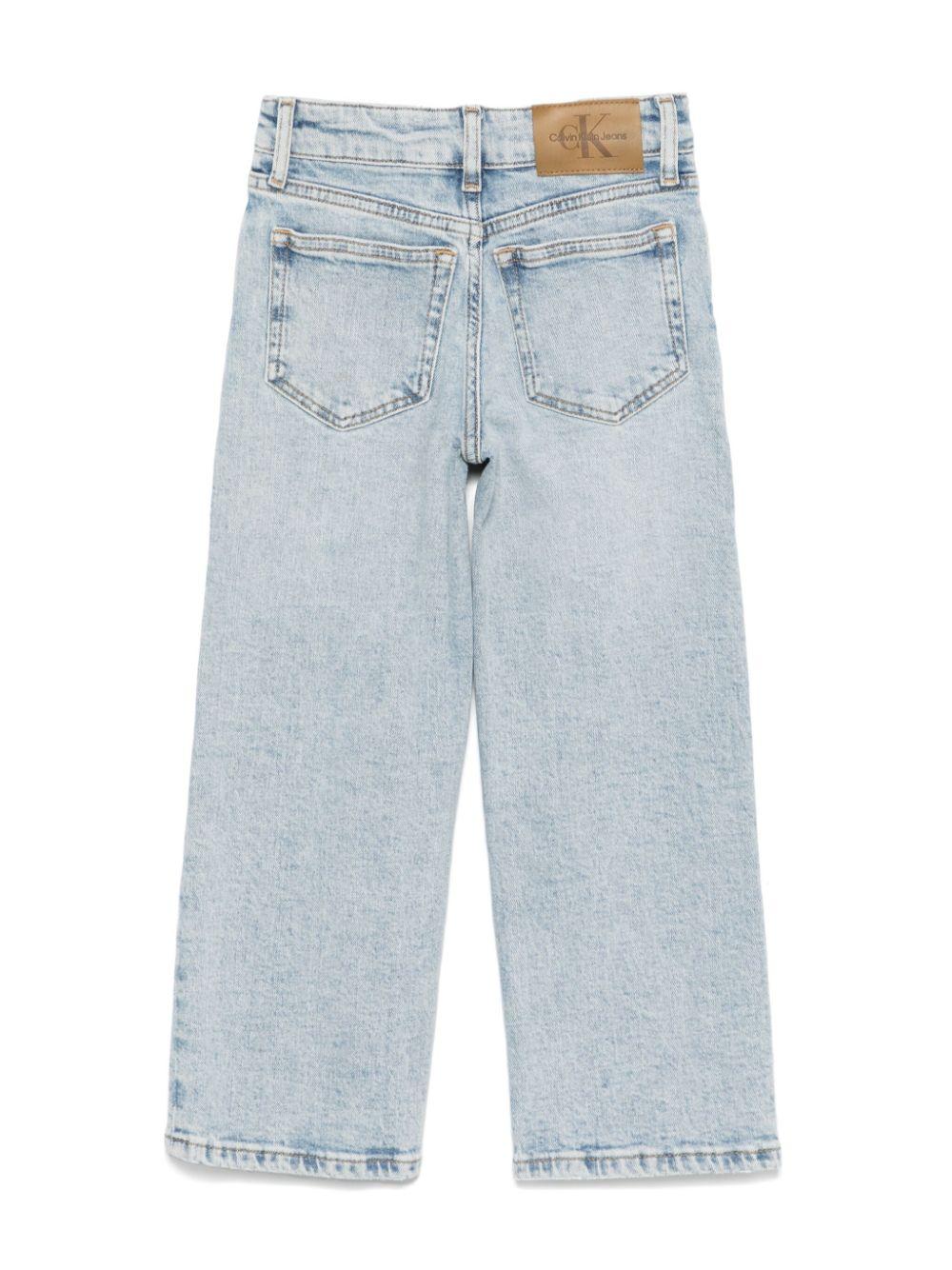 Jeans dritti per bambino Calvin Klein Kids azzurro con passanti IB0IB02297 1AA CALVIN KLEIN KIDS 
