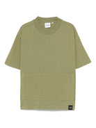 T-shirt per bambino Aspesi Kids verde in cotone con tasca frontale S25038TSM7038 583 ASPESI 