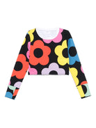 T-shirt con stampa floreale per bambina Stella McCartney Kids nera con design elasticizzato TV8C10 Z2028 930MC STELLA McCARTNEY KIDS 