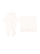 Set tutina e copertina per neonata Avery Row beige con coniglietto ricamato GS3BUN BUNNIES AVERY ROW 