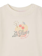 T-shirt per neonata Bonpoint Dom bianco con stampa sul davanti S05XTSK00012 104 BONPOINT 