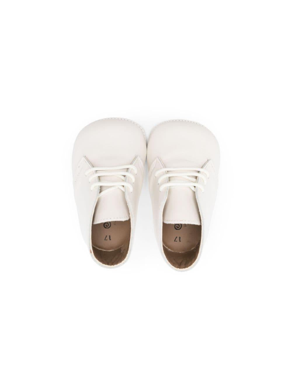 Stivali primi passi per neonato Eli1957 bianco in pelle stringati 11013AF BEIGE ElI 