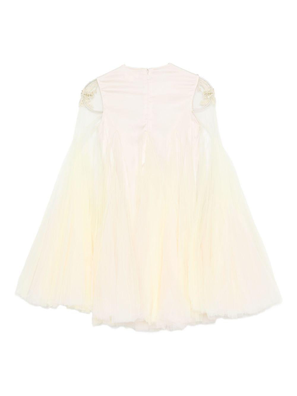 Abito per bambina Maison Ava giallo con decorazione con cristalli MA FW25 GC48 YELLOW/WHITE MAISON AVA 