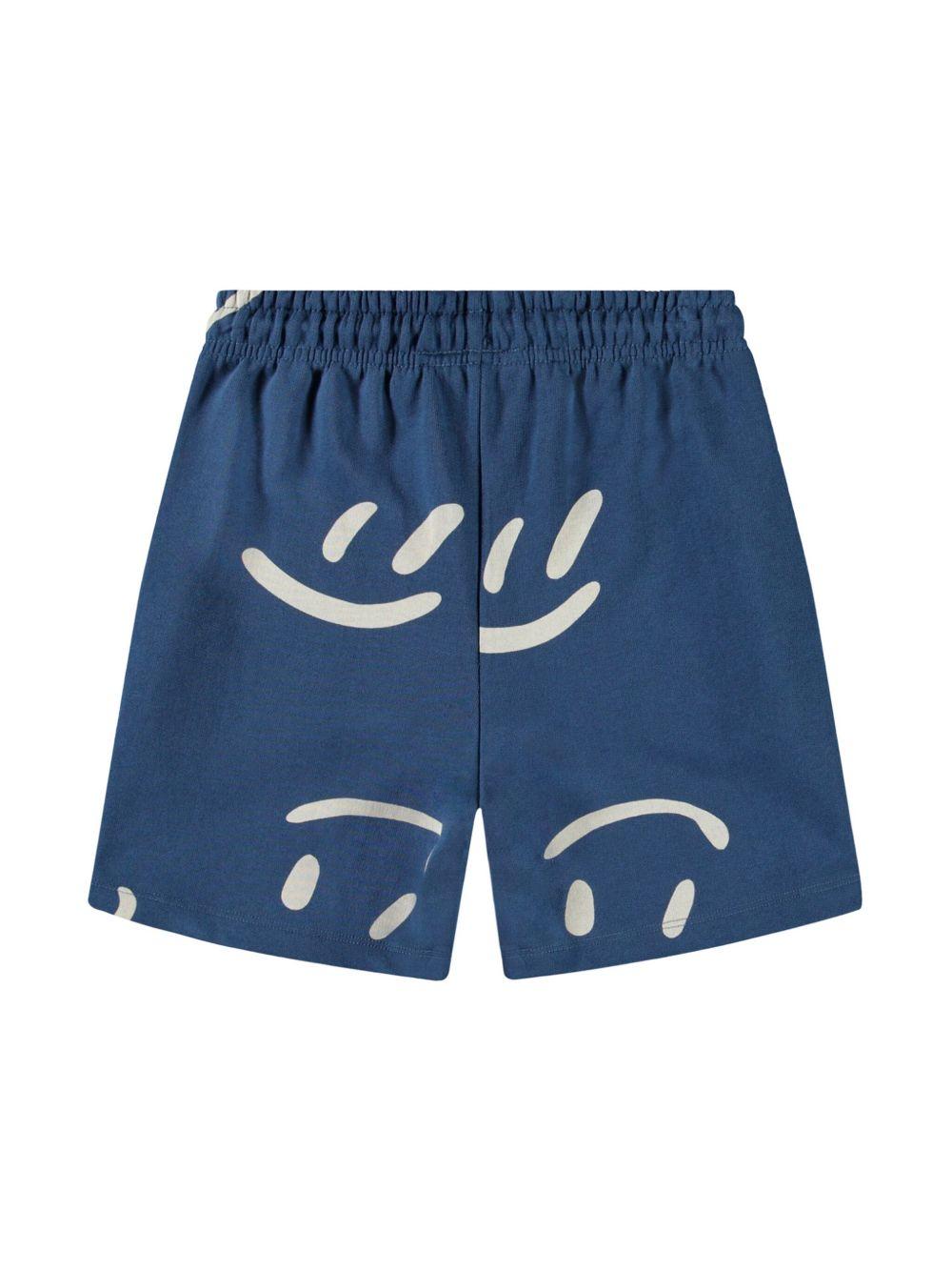 Shorts per bambino Molo Amil blu con stampa smiley all-over 1S25H203 9338 MOLO 