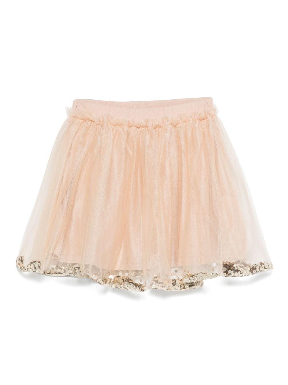 Gonna midi per bambina Douuod Kids beige con paillettes DV7A21 Z2454 185 DOUUOD 
