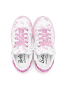 Sneakers per bambina Monnalisa x Barbie bianco con fondo rosa 8CD020 4F34 0193 MONNALISA 