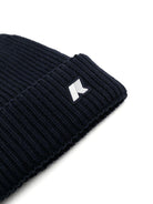 Berretto per bambini K-Way Kids blu con applicazione con logo K1151RW AZ2 K-WAY KIDS 