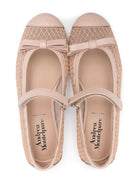 Ballerine per bambina Andrea Montelpare rosa polvere con logo fiocco 80822 ROSA MONTELPARE TRADITION 