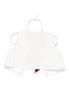 Gilet per neonata La Stupenderia bianco con dettaglio fiocco rosso 1TCGL22 W20 LA STUPENDERIA 