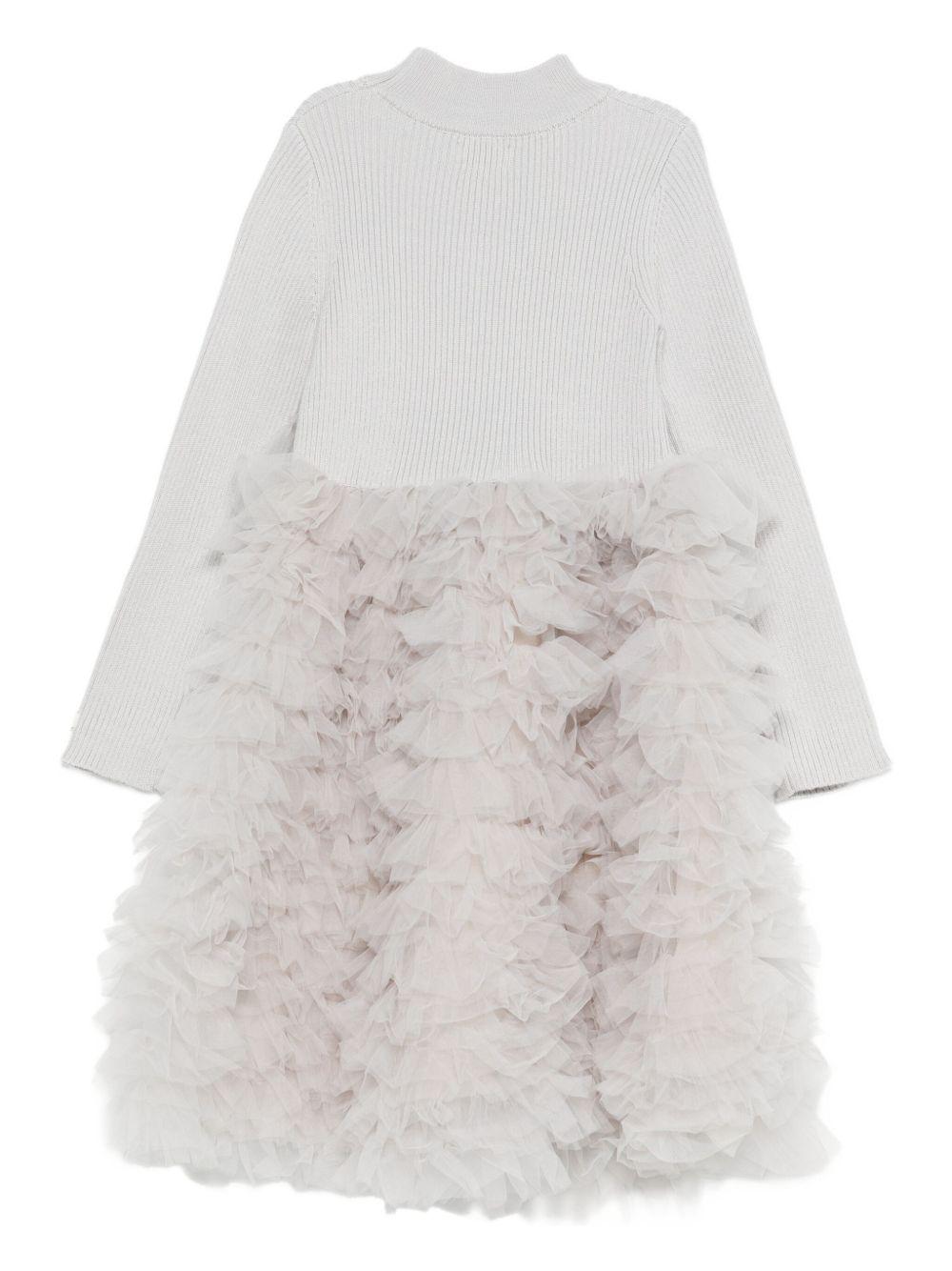 Abito per bambina Donsje grigio con gonna con dettagli arricciati 4103100 00082 DONSJE 