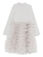 Abito per bambina Donsje grigio con gonna con dettagli arricciati 4103100 00082 DONSJE 
