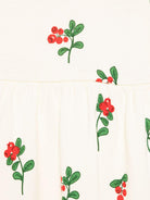 Abito per neonata Mini Rodini beige con stampa grafica e dettaglio con ruches 2525010311NB OFFWHITE MINI RODINI 