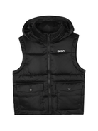 Giubbino per bambino DKNY Kids nero con maniche rimovibili D62445 09B DKNY 