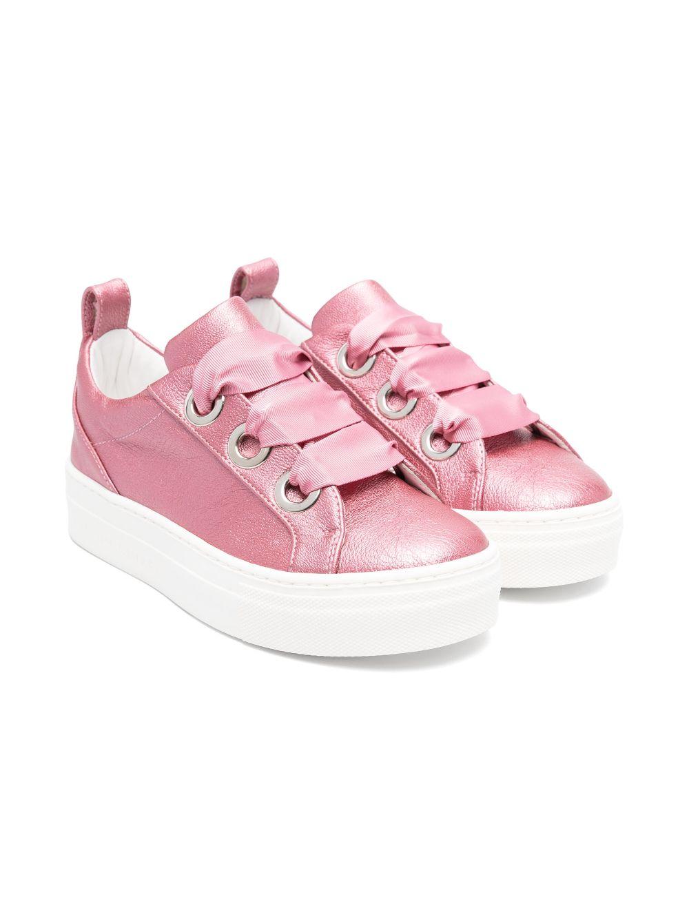 Sneakers per bambina Colorichiari rosa con soletta in pelle con logo FJ958172 4114 83 COLORICHIARI 
