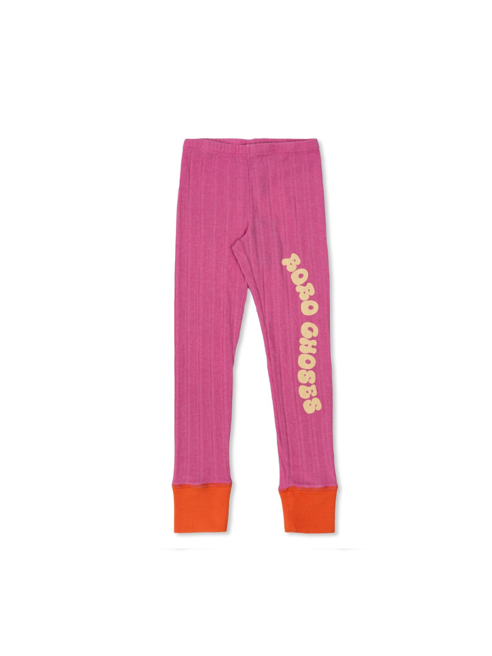 Leggings per bambina Bobo Choses fucsia con stampa logo sulla gamba B125AC074 561 BOBO CHOSES 
