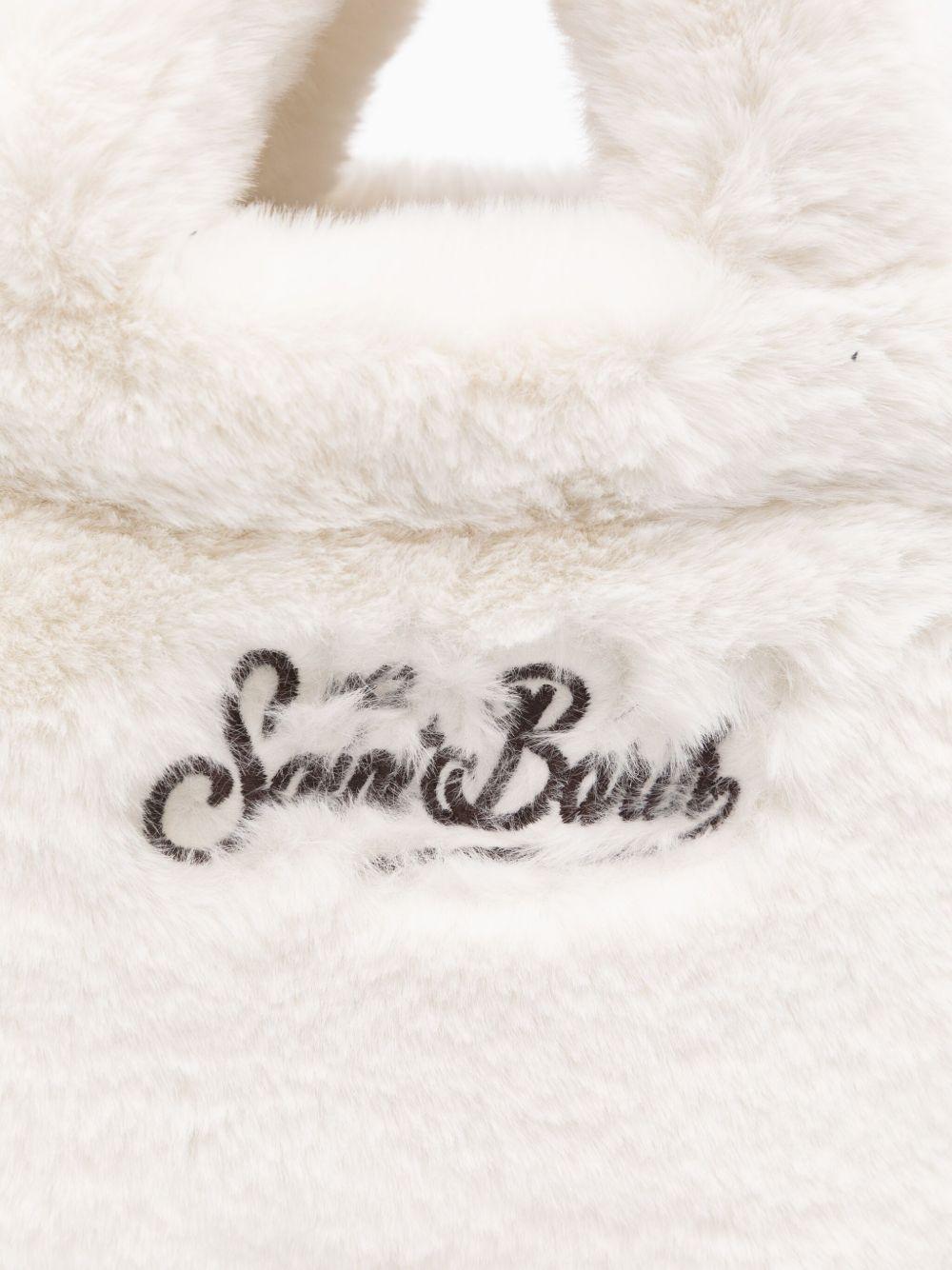 Borsa Vanity per bambina MC2 Saint Barth Kids bianca con effetto fur VAMI021 00301I MC2 ST. BARTH KIDS 