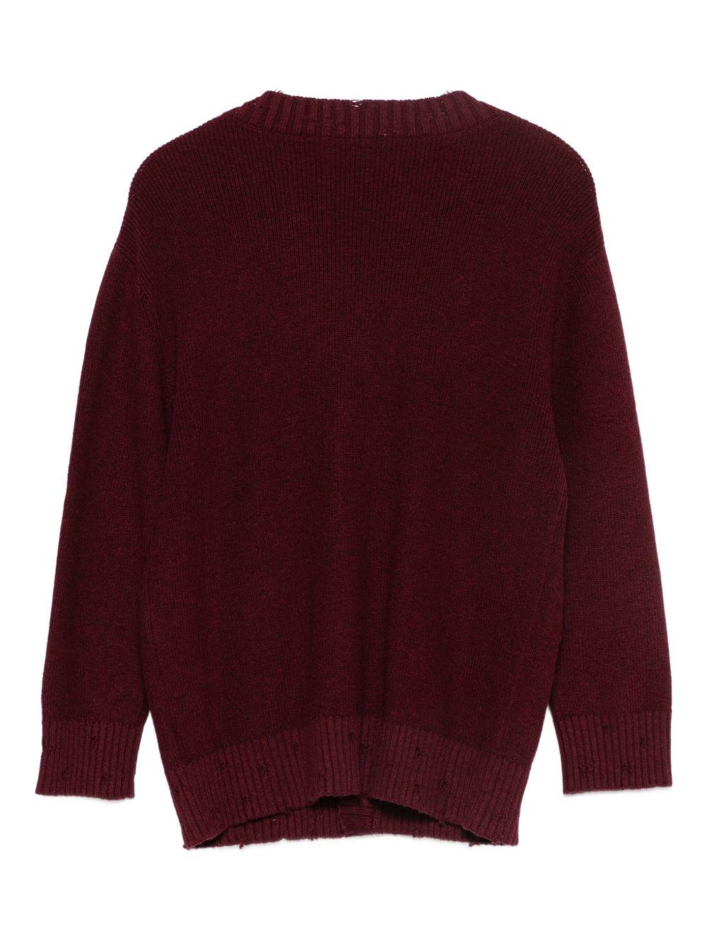 Cardigan per bambino Laneus Kids rosso con logo ricamato sul davanti F5LKJUCA077 039 LANEUS 