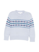Maglione per neonato Mariella Ferrari azzurro con decorazione ricamata MGF6 151 MARIELLA FERRARI 