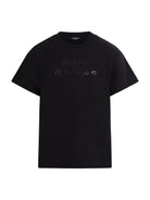T-shirt per bambino Balmain Kids nera con logo sul fronte BY8B11 Z3672 930NE BALMAIN KIDS 