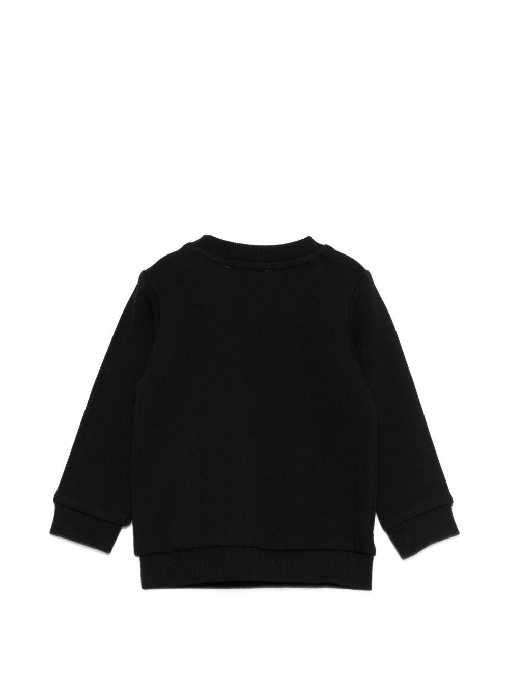 Felpa per neonata Moschino Kids nera con stampa Teddy Bear MGF02KLCA52 60100 MOSCHINO KIDS 