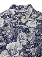 Camicia in popeline per bambino Bonpoint blu con stampa fiori S05BSHW00029 515 BONPOINT 