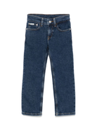 Jeans per bambino Calvin Klein Kids in denim con design a cinque tasche IB0IB02301 1AA CALVIN KLEIN KIDS 