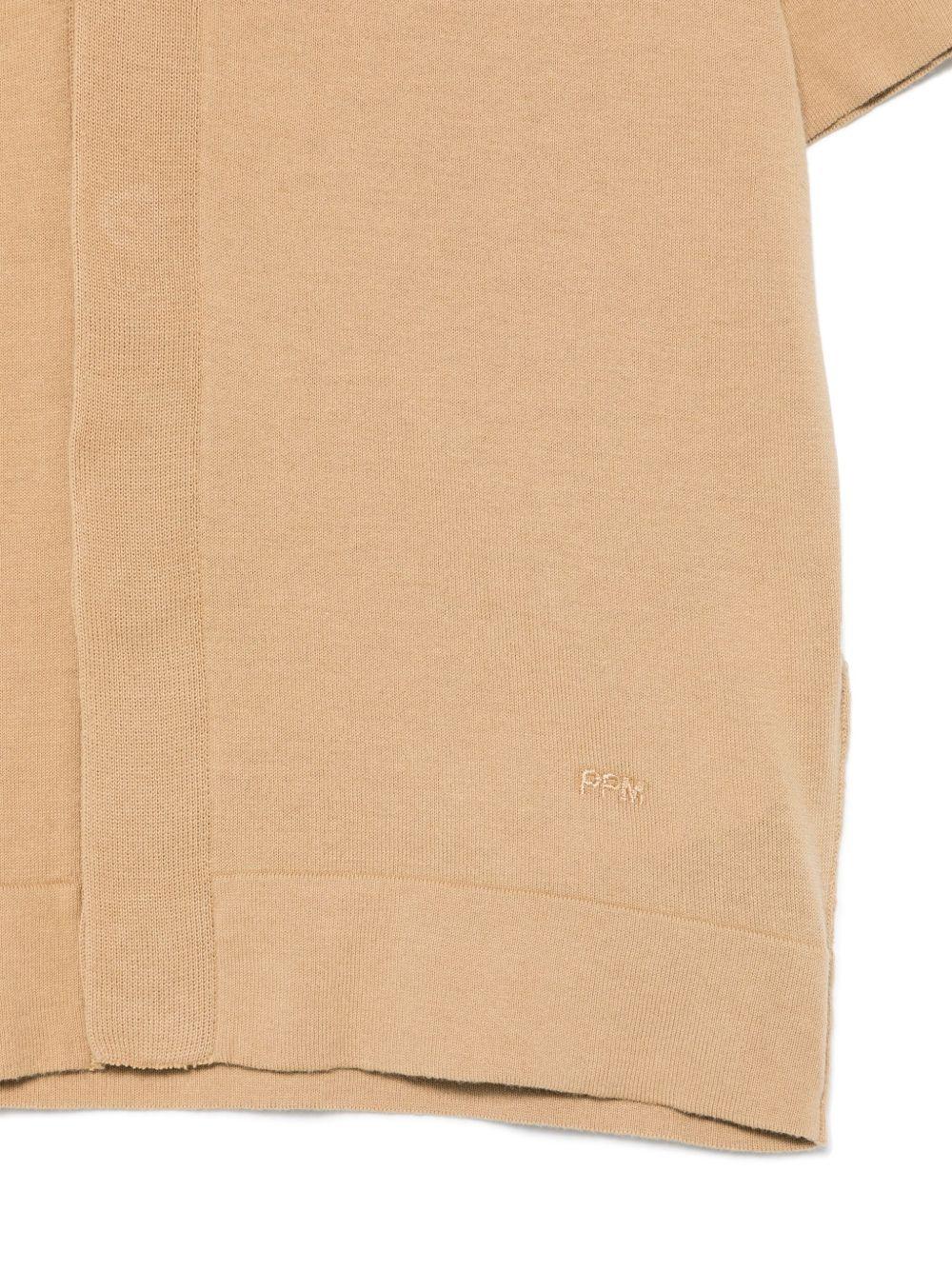 Cardigan a maglia fine per bambino Paolo Pecora Kids marrone con scollo a V PP3987 BEIGE PAOLO PECORA KIDS 