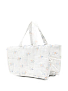 Borsa fasciatoio per neonati Avery Row bianco trapuntata con stampa grafica NCACOA COASTILINES AVERY ROW 
