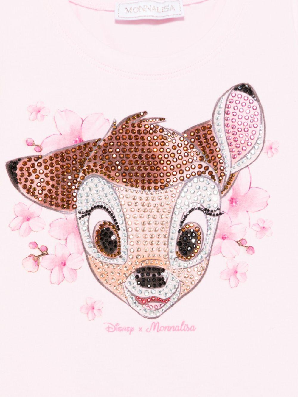 T-shirt per bambina rosa con stampa MONNALISA x Disney 19E607 5001 0090 MONNALISA 
