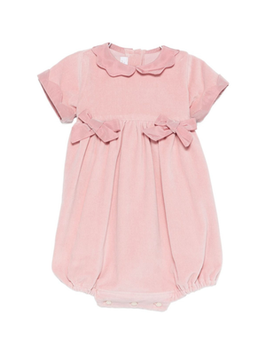Mariella Ferrari pink baby girl dress with bow detail