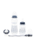 Set biberon e ciuccio per neonati Emporio Armani Kids blu con stampa 407139 CC919 00535 EMPORIO ARMANI KIDS 