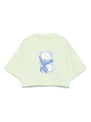 The Green Owl T-shirt for girls with print