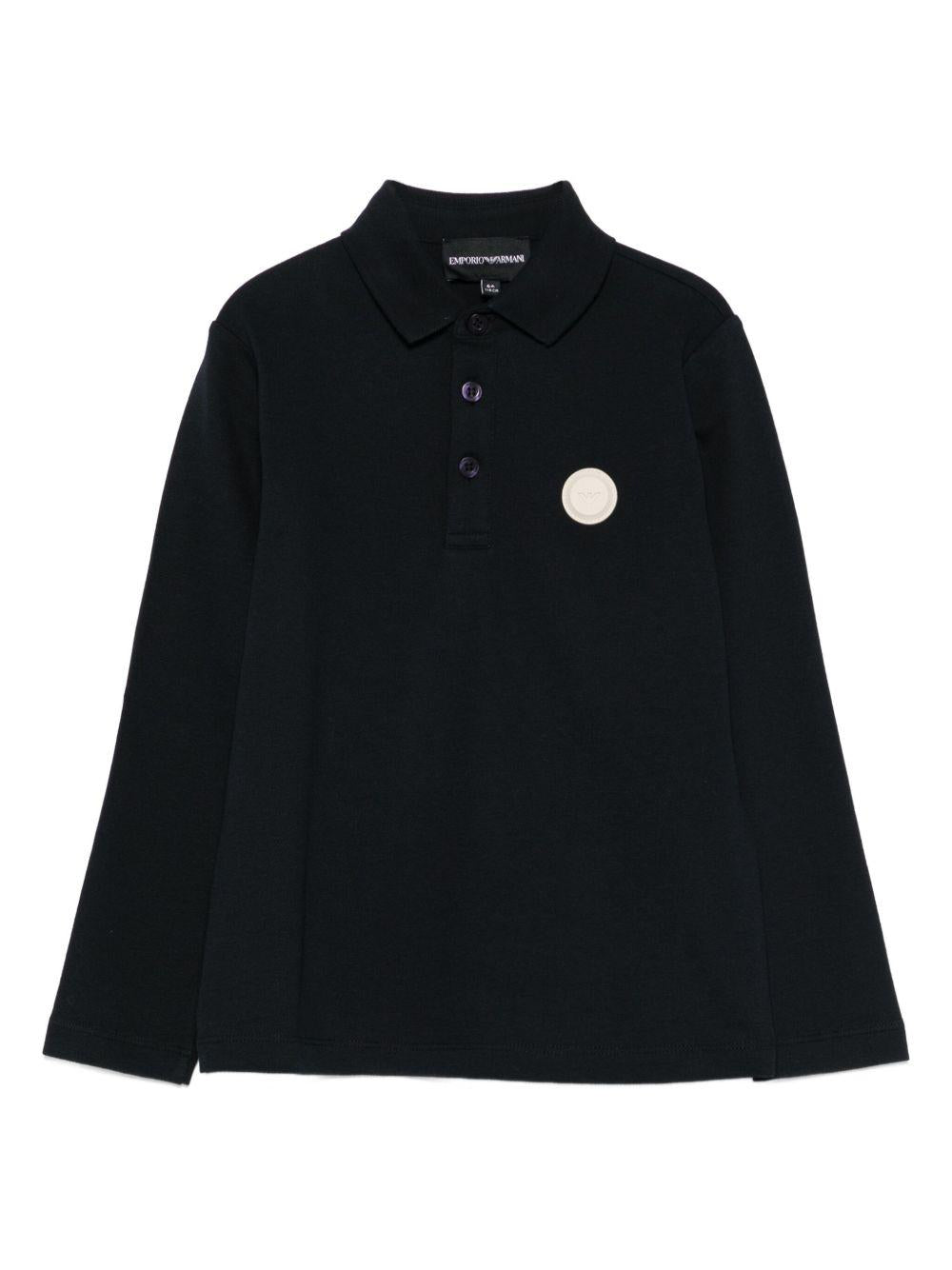 Polo per bambino Emporio Armani Kids blu con logo EB000760 AF16641 UB118 EMPORIO ARMANI KIDS 