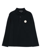Polo per bambino Emporio Armani Kids blu con logo EB000760 AF16641 UB118 EMPORIO ARMANI KIDS 