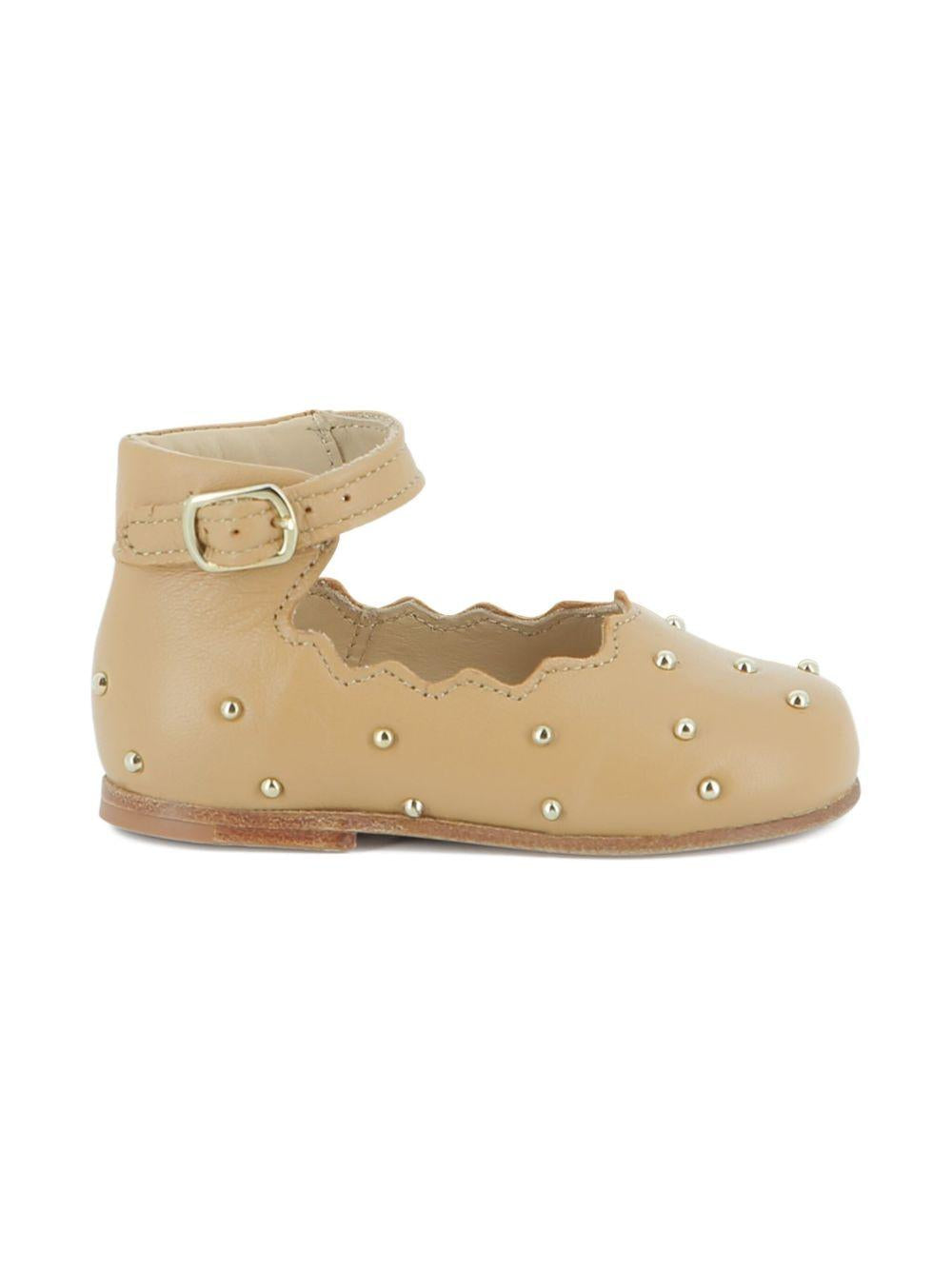 Ballerine per bambina Chloé Kids beige con orlo a smerlo C20729 31C CHLOE' KIDS 