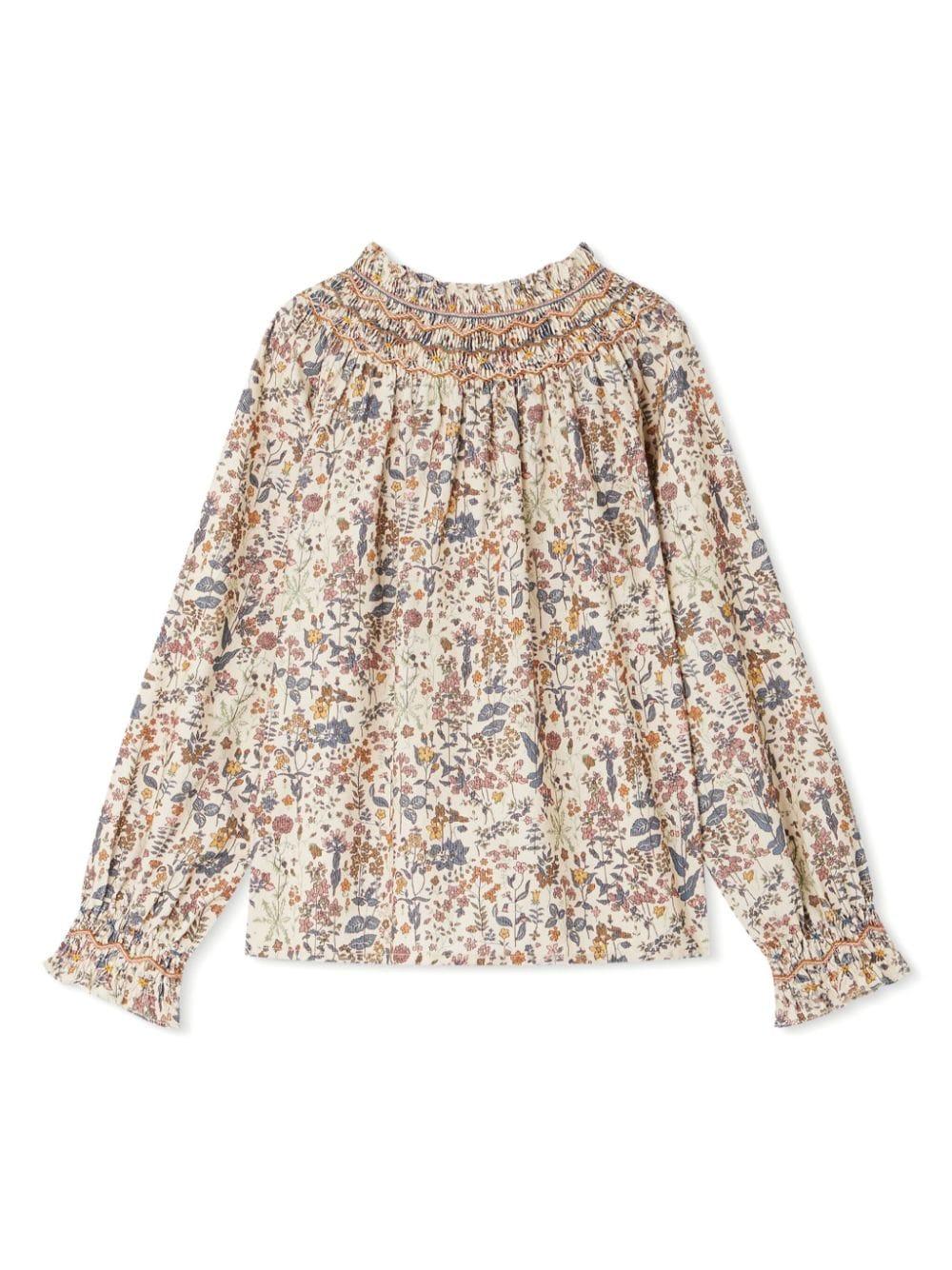 Blusa Petale per bambina Bonpoint multicolor con design senza colletto W04GBLW00010 582 BONPOINT 
