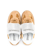 Sneakers per bambina Monnalisa marrone con logo di strass 87D014 4F22 0005 MONNALISA 