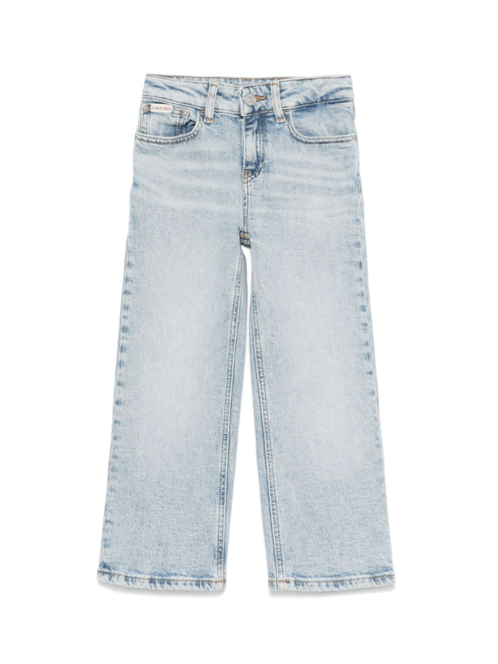 Jeans dritti per bambino Calvin Klein Kids azzurro con passanti IB0IB02297 1AA CALVIN KLEIN KIDS 