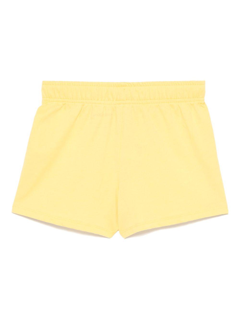 Shorts per bambina Mini Rodini bianco con stampa con sole 2563010911 OFF-WHITE MINI RODINI 