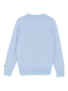 Maglione per bambino MC2 Saint Barth Kids azzurro con ricamo Snoopy e pizza DOU0001 01673I MC2 ST. BARTH KIDS 