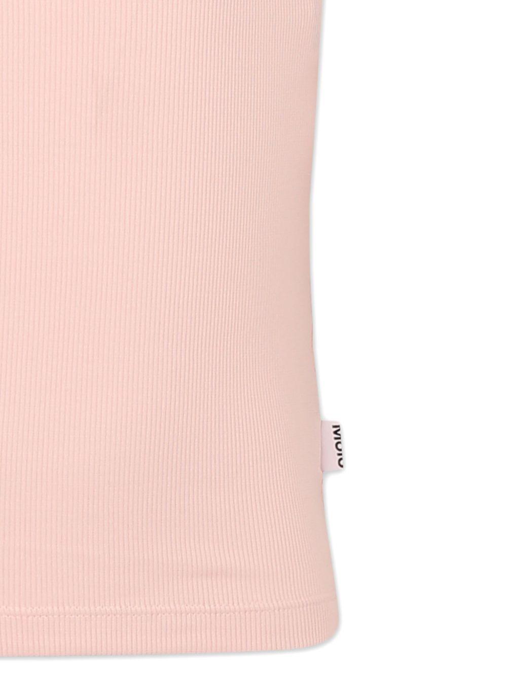 T-shirt per bambina Molo rosa a coste con rifinitura con ruches 2S25A106 5463 MOLO 