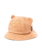 Cappello bucket Leo Teddy per neonato Moschino Kids beige con corona rotonda MUX04OLIA21 20121 MOSCHINO KIDS 