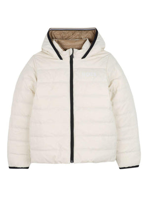 Giubbino per bambino Boss Kids beige con design reversibile