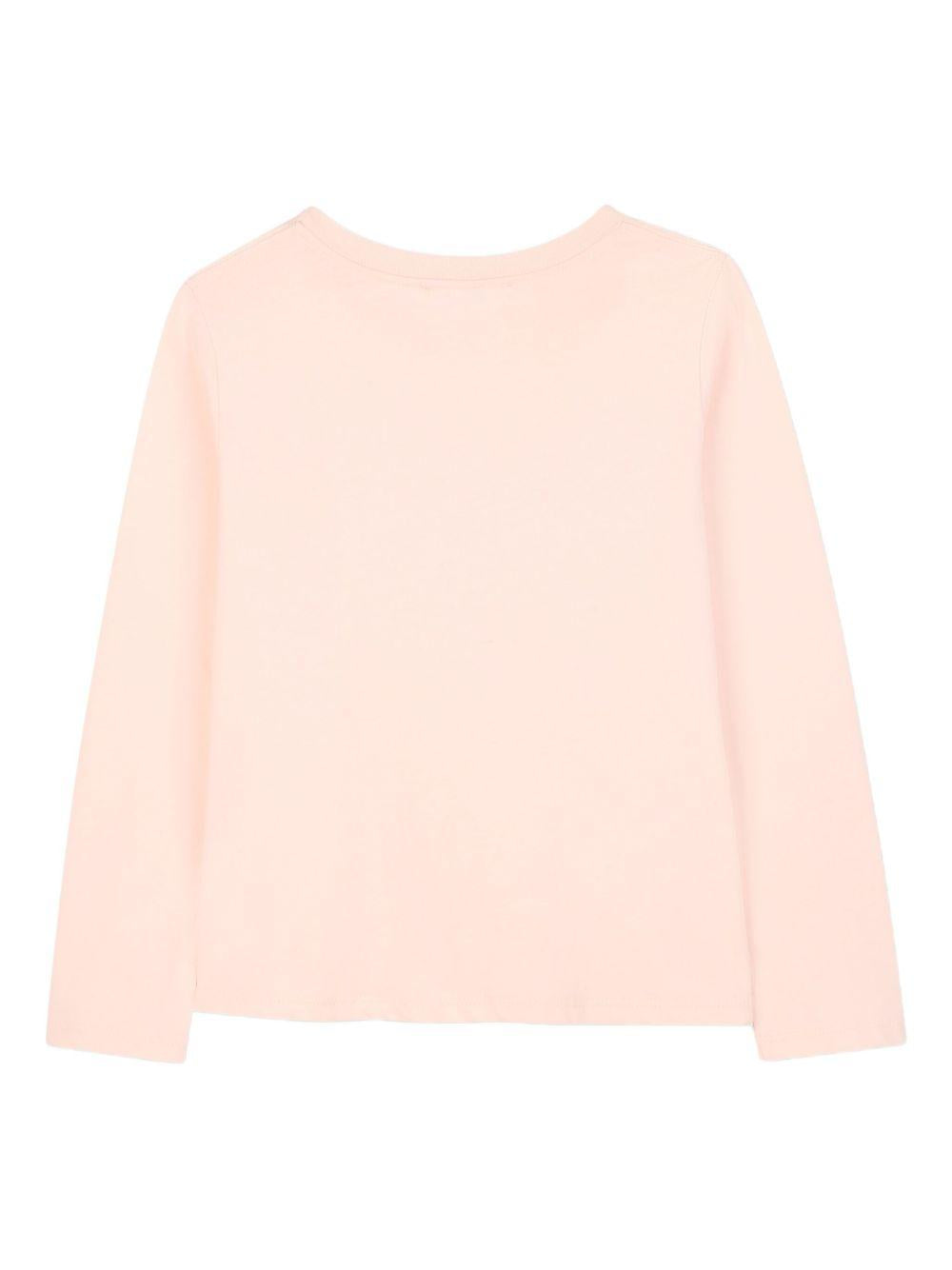 T-shirt per bambina Chloé Kids rosa a maniche lunghe con logo C20650 46J CHLOE' KIDS 