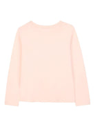 T-shirt per bambina Chloé Kids rosa a maniche lunghe con logo C20650 46J CHLOE' KIDS 